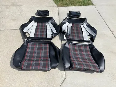 Volkswagen Cabriolet Upholstery Seat Kit Set Front/rear German Vinyl/tartan New • $1559.99