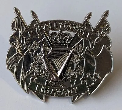 £12.99 • Buy Ballyquin Flute Band Limavady Large Silver Cap Hat Badge Loyalist Ulster British