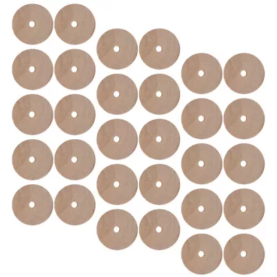 30pcs Unfinished Wooden Wheels For DIY Model Cars And Crafts-SC • £11.45