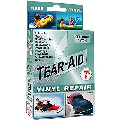 TEAR-AID Vinyl Repair Kit Type B Clear Patch For Vinyl And Vinyl-Coated • $12.95