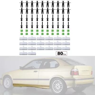 80PCS*For-BMW E36 316i 318i M3 Side Sill Skirt Clips Rocker Panel Moulding Clip • $10.64