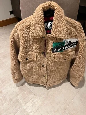 Men’s Diesel Teddy Bear Jacket For Successful Living Size Small Pre-loved • £249.95