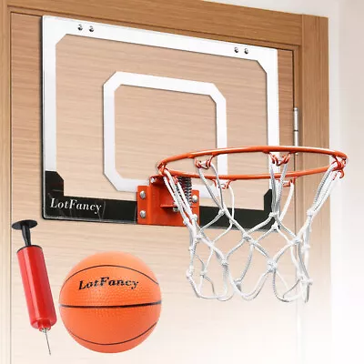 Mini Basketball Hoop System Kids Goal Over The Door Indoor Sports W/ Ball+Pump • $34.19