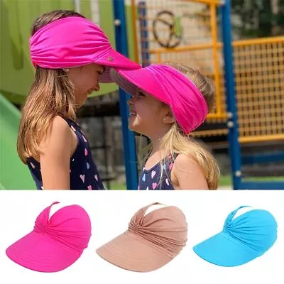 £5.49 • Buy Protection Elastic Hollow Top Sun Visor Hat For Kids Children Sun Hat Visor Hat