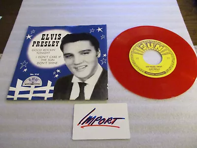 Elvis Presley- Good Rockin' Tonight 7  Vinyl  Red Record  (no Scratches) • $29.95