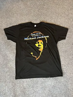 Vintage Michael Jackson This Is It Tour Shirt Mens Extra Large Black 2002 New • $29.95