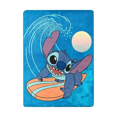 $31.99 • Buy Lilo & Stitch Blanket 46  X 60''  Makes Waves  Warm Soft Super Throw