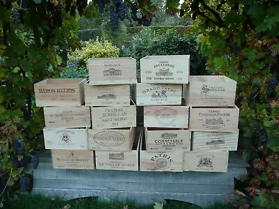 £36.95 • Buy Wooden Wine Box Crate X 3 ~ 6 Bottle French Genuine Storage Planter Hamper <>