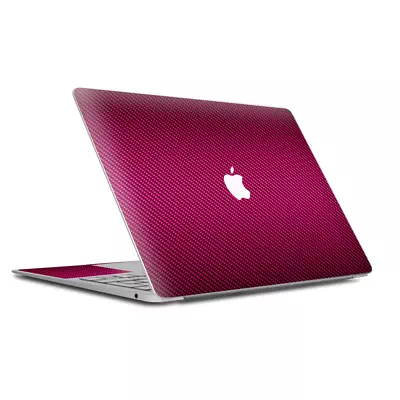 Skin Decal Wrap For MacBook Air Retina 13 Inch - Pinkblack Carbon Fiber Look • $15.98