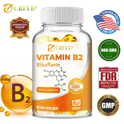 Vitamin B2 Riboflavin 400mg - Cellular Energy Metabolism Skin And Vision Health • $7.97