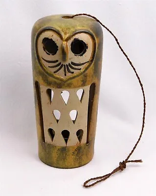 Vintage Stoneware OWL Hanging Tea Light Candle Holder Lantern 8  Good-Art Japan • $49.95