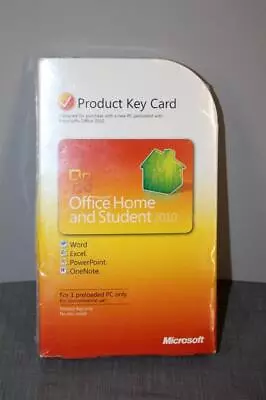 Microsoft Office Home And Student 2010 Product Key Card • $45