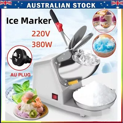 Electric Ice Crusher Shaver Machine Commercial Snow Cone Maker 2200R/min 380W • $60.99