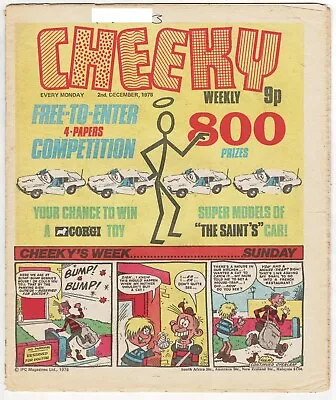 Cheeky Weekly Comic 2nd December 1978 - Combined P&P • £1.25