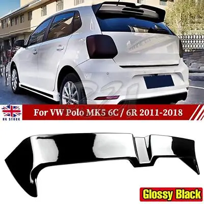 Rear Roof Boot Spoiler Oettinger Style For VW Polo MK5 6R 6C 09-17 Gloss Black U • £59.88