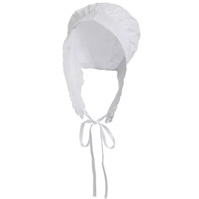 Victorian Girl Bonnet Lace-Up  Colonial Maid Pionner Hat Carnival MOP Hat • $9.99