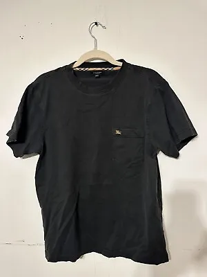 Mens Burberry Tshirt Small Black • $19.90