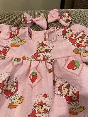 Cabbage Patch 16  Strawberry Shortcake Dress 2 Hairbows  Pink Pantiestutti Fr • $24.50