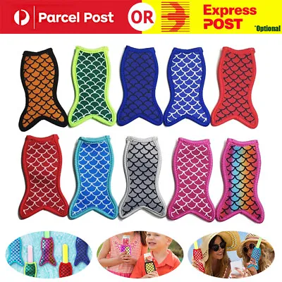 5PCS Icy Pole Holder Neoprene Personalised Mermaid Tail Zooper Dooper Rainbow AU • $13.33