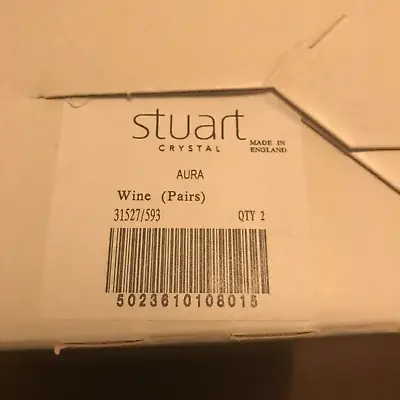 Stuart Crystal Jasper Conran AURA Pair Of Wine Glasses NEW 31527/593 Set A • £149.99
