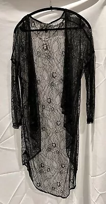 New With Tags Black Lace Kimono Cardigan Cover Up  Sz Med H&M Divided • $12