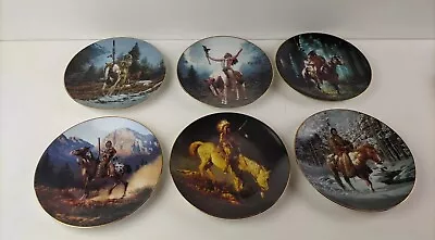 6 Hamilton Collection Mystic Warriors Collection Plates 8 1/4  Porcelain Vtg • $49.95