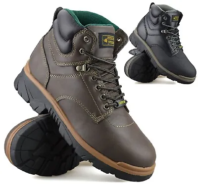 £14.94 • Buy Mens Steel Toe Cap Combat Army Ankle Walking Hiking Safety Work Shoes Boots Size