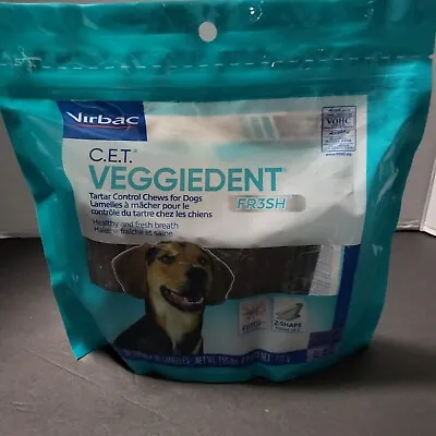 Virbac C.E.T. VeggieDent Tartar Control Chews Medium Dogs - 30 Chews EXP 11/2024 • $26.59