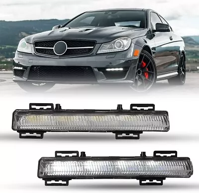 Fog Lights For 2012 2013 2014 Mercedes Benz C200/C300/C63 AMG Front Lamps DRL  • $65.99