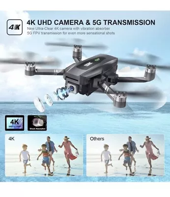 GPS Drone With 4K UHD Camera For Adults TSRC Q7 Foldable FPV RC Quadcopter • $38