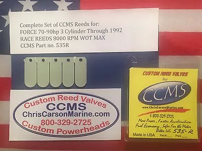 CCMS Force Race Outboard Reed Reeds 70-90 Hp 3 Cyl Through 1992 PN535R • $66