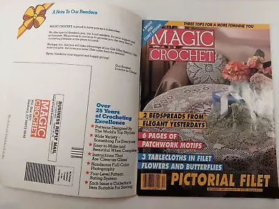 Magic Crochet # 87 December 1993 Pattern Magazine 3 Tops For A More Feminine You • $6.99