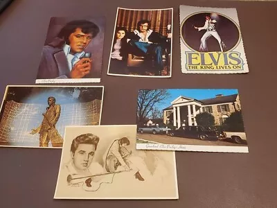 SIX 1970's Elvis Presley POSTCARDS - SEE ALL PHOTOS Never Personalized • $12