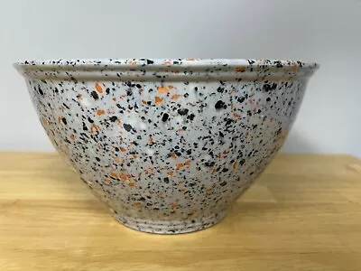 Rachael Ray 10  MELAMINE Mixing Bowl GRAY Confetti NAVY BLUE Orange SPECKLED 4QT • $19.99