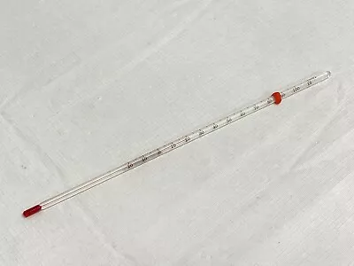 Lab Glass -20°C To +110°C Clear/White Thermometer 12” OAL 76mm Immersion • $17.99