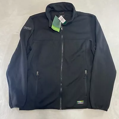 LL Bean Sweater Fleece 3-in-1 Jacket Men XL Reg Black Full Zip 504101 Retro Logo • $26.89