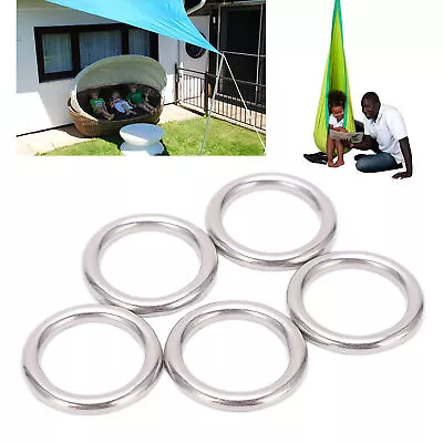 5pcs 304 Stainless Steel Round O Rings Multi Purpose Seamless Welded Metal O • $8.73