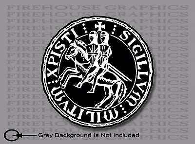 Knights Templar Seal Catholic Christian Mason Sticker Decal • $16.99