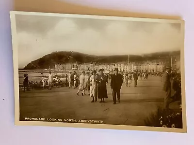 Vintage RPPC Postcard - The Promenade - Aberystwyth - Wales - 1928 • £3