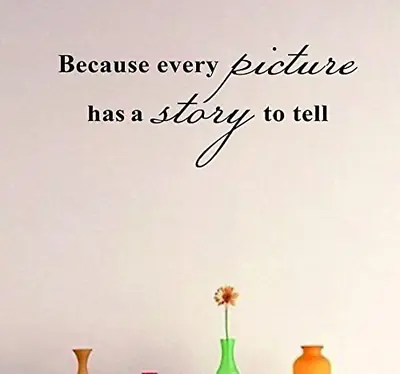 Because Every Picture Has A Story To Tell Removable Wall Lettering Stickers Quot • $9.99