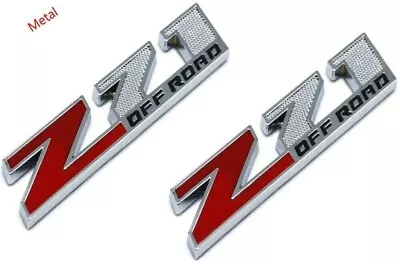 2pcs Z71 Off Road Emblem (3.7  L) Badge For 14-18 Silverado (Red/chrome) • $10.99