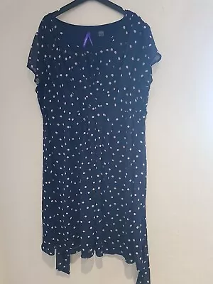 £10 • Buy Beautiful Seraphine Maternity Polka Dot Formal Light Dress Blue Spot Size 18