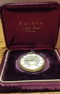 Vintage Bulova 17 Jewels 10K Gold Rolled Pocket Watch Swiss 17AH • $125