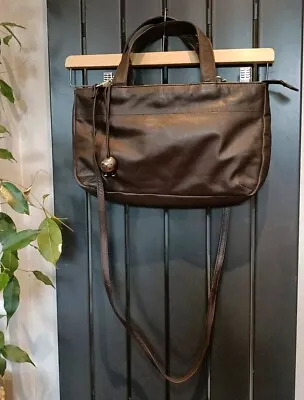 YOSHI England Brown Soft Leather Small Tote Grab Bag Handbag Shoulder Bag  • £22.50