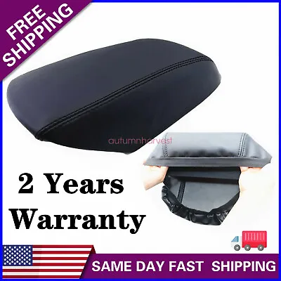 $7.95 • Buy For 11-19 Ford Explorer Black Real Leather Center Console Lid Armrest Cover