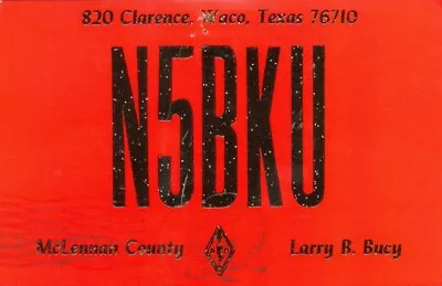 N5BKU QSL Card Waco Texas - 1979 • $1.99