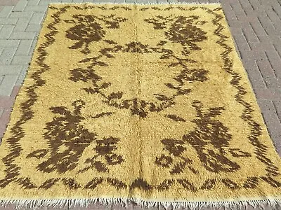 Vintage Turkish Shaggy Rug Mohair Carpet Long Hair Rug Shag Carpet 60 X71  • $169.15