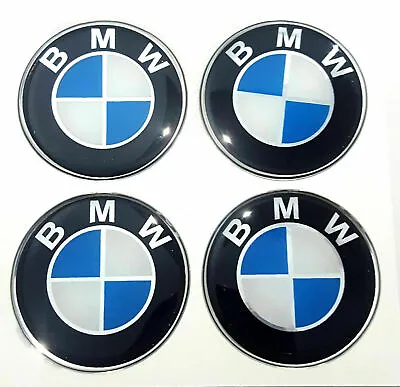 $18.89 • Buy NEW 1set BMW Sticker 45mm( 4.5CM.) Wheel Center Caps Emblem Logo Decal.