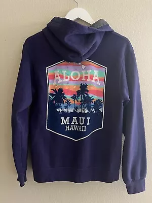 Vintage Maui Hawaii Hoodie Sweatshirt Size Small Aloha Purple • $16.99