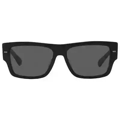 Dolce And Gabbana Dark Grey Rectangular Men's Sunglasses DG4451F 340387 55 • $201.29